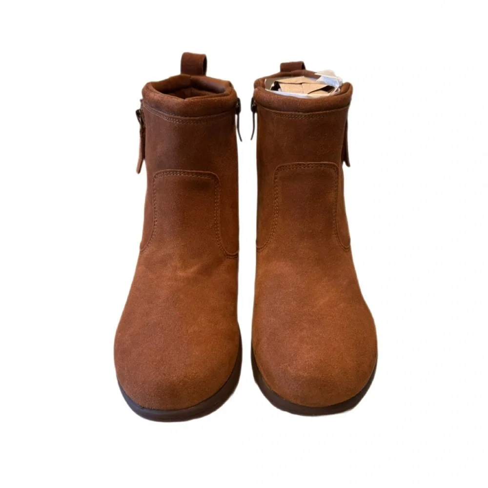 Easy Spirit Jonni Suede Leather Ankle Boots Side Zip NWT Size 8M